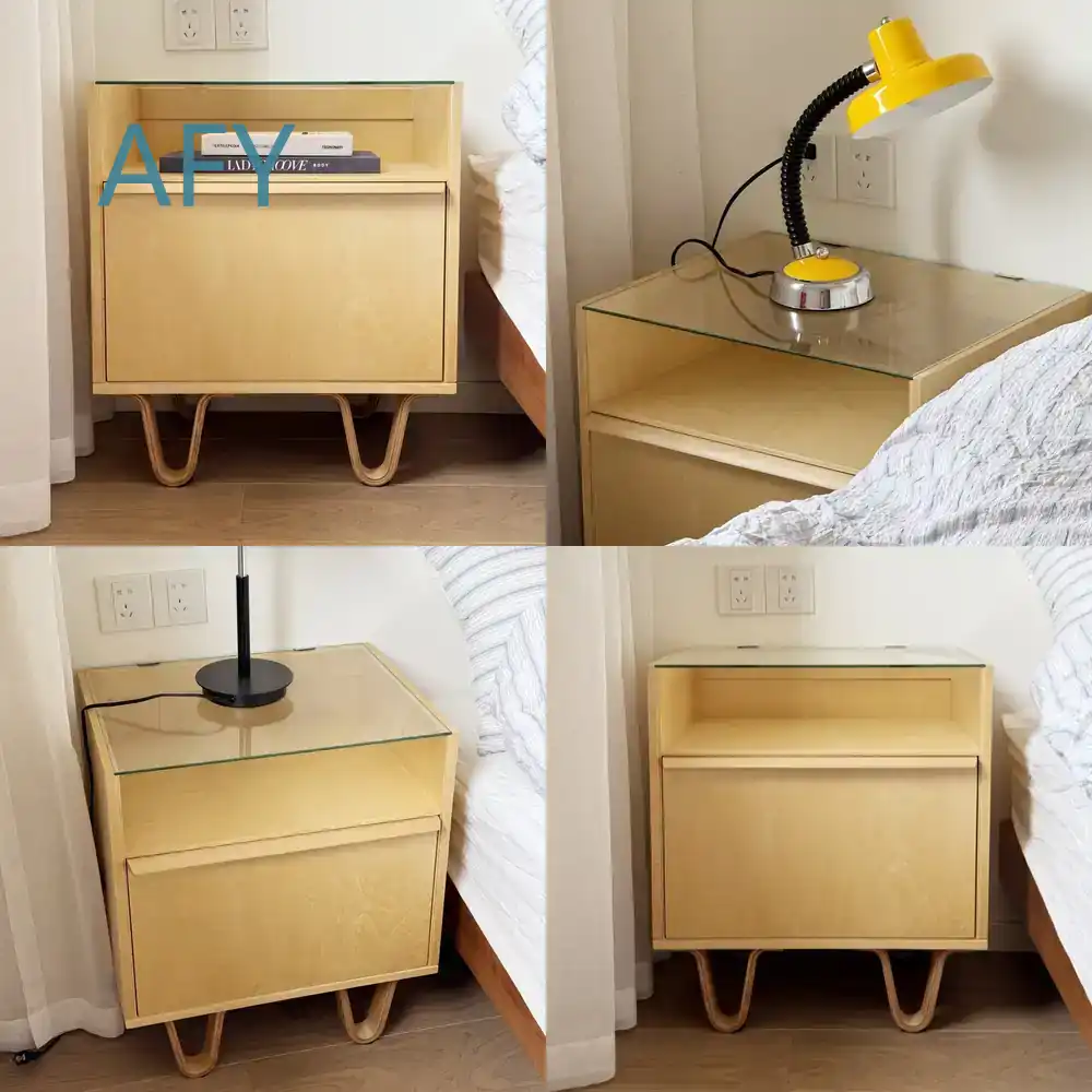 Muji Home Storage - Nachttisch im mittelalterlichen Stil aus Massivholz