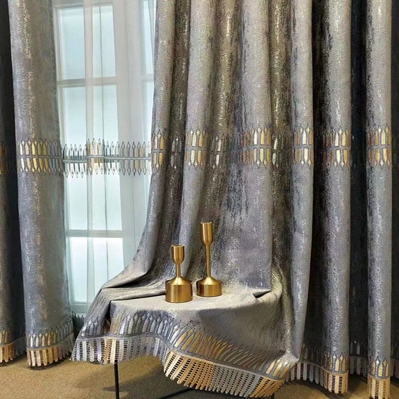 Home Textiles Luxury Curtains - Luxuriöser Bestickter Verdunkelungsvorhang Hochwertiger Minimalistischer Moderner