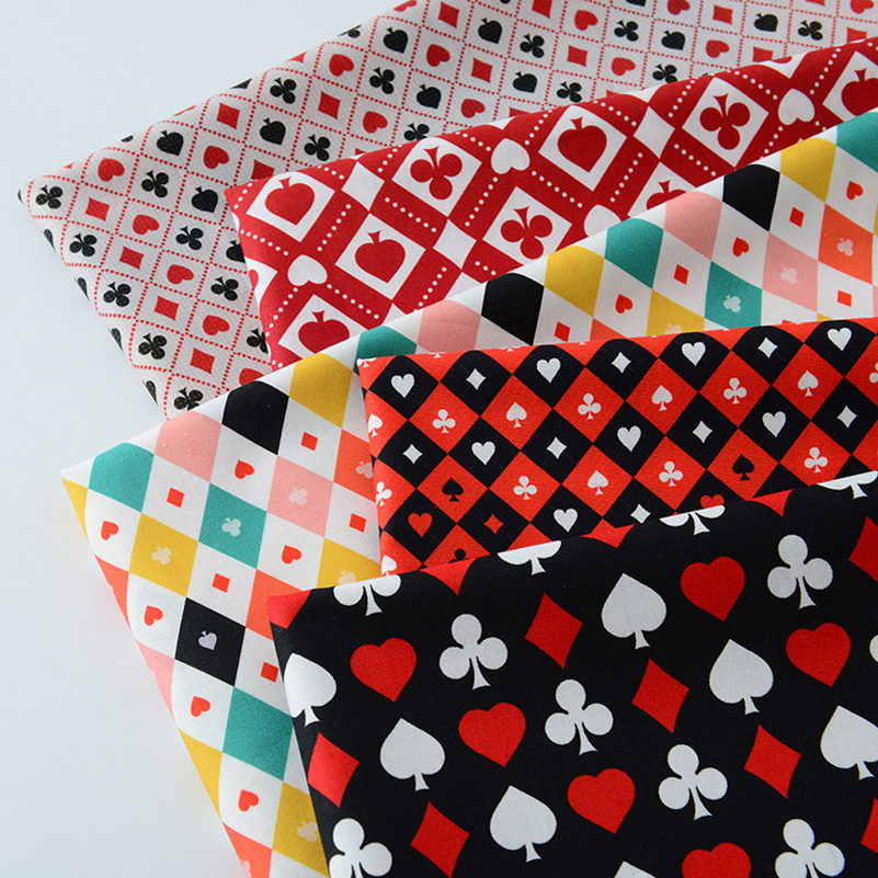 Home Textiles Discount - Ins Poker Element Baumwolle Digitaldruck Stoff