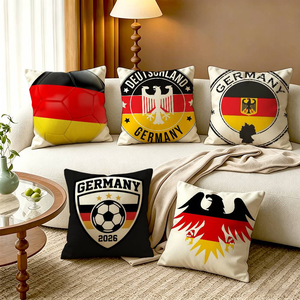 Home Textiles Germany - G-Germany F-Flag Baumwoll-Leinen-Quadrat-Kissenbezüge, Heimdekoration, Geschenke