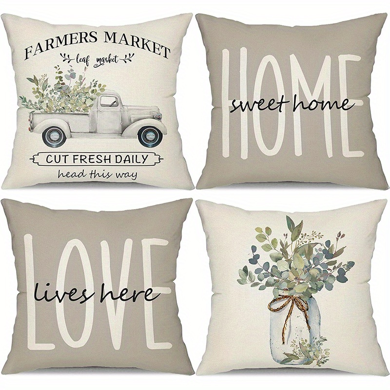 Home Textiles Market - Kurzplüsch-Kissenbezug, Heimdekoration, Farmers Market & Home