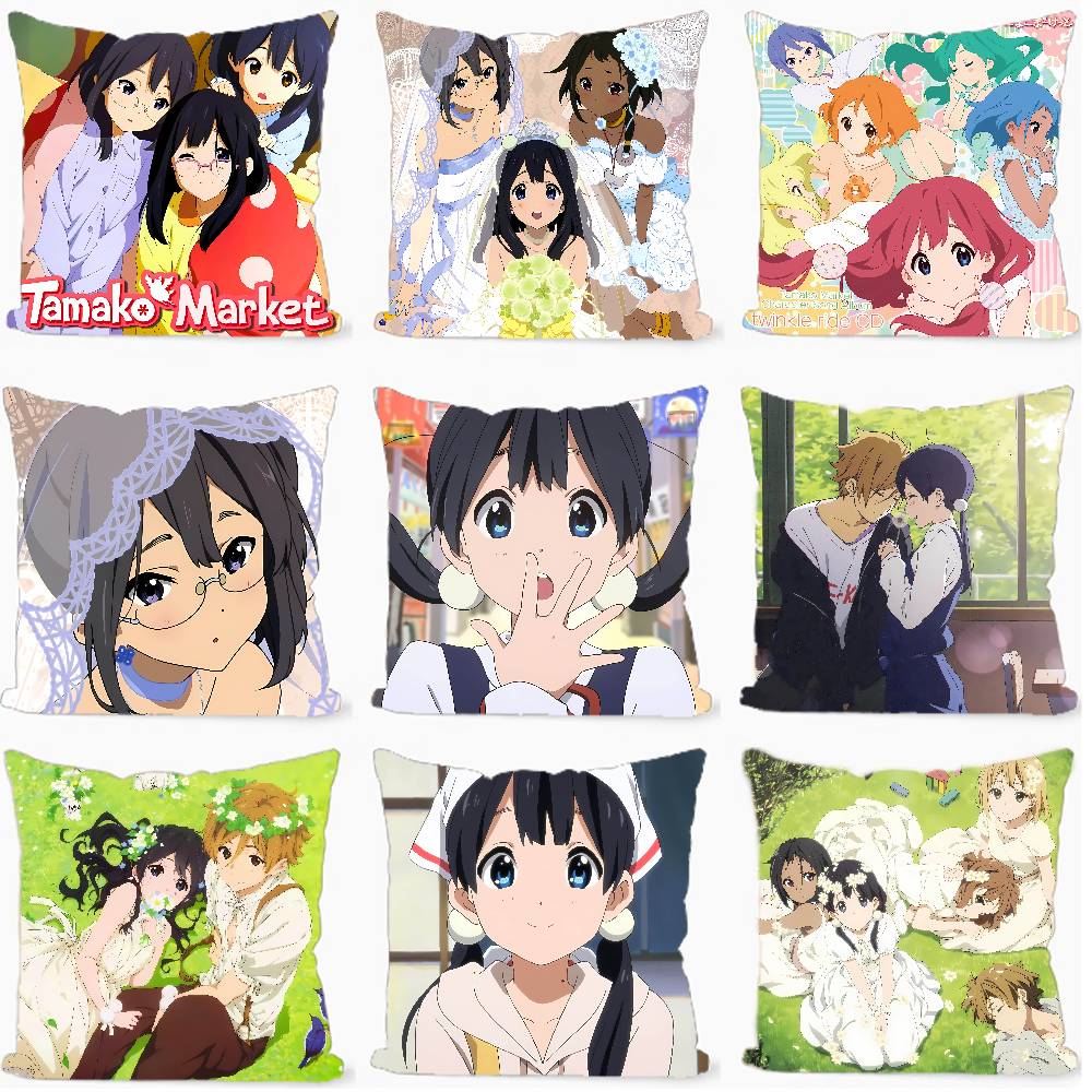 Home Textiles Market - Animation T-Tamako Market Kissenbezug für Sofa-Dekoration,