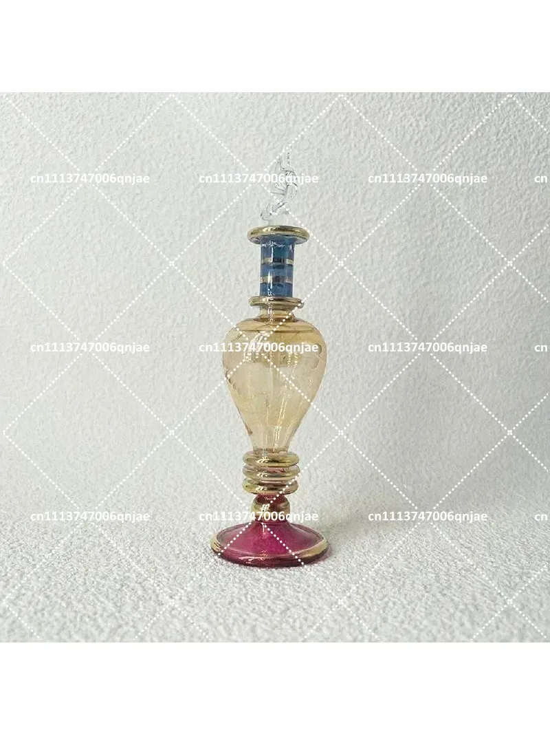 Home Textiles Fabric - 10cm Handgefertigte Mehrfarbige Glasflasche für Ätherische