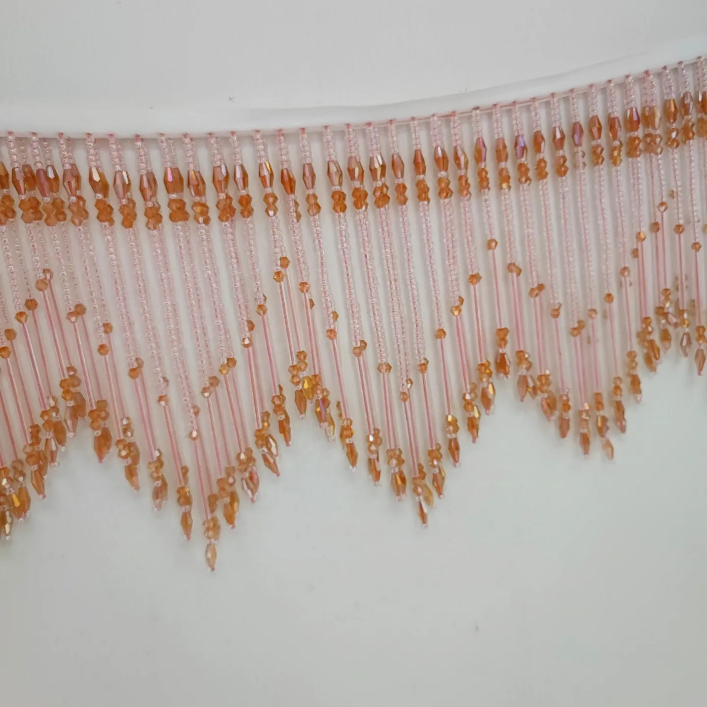 Home Textiles Luxury Curtains - Handgefertigter Perlenfransenbesatz, luxuriöse Kristallperlenverzierung für Vorhänge,