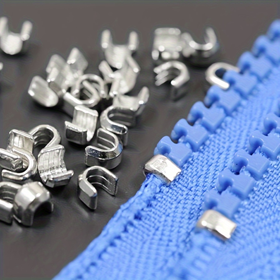 Home Textiles Premium - 200-teiliges Metall-Reißverschlussstopper-Set – hochwertige Aluminiumlegierung, einfache