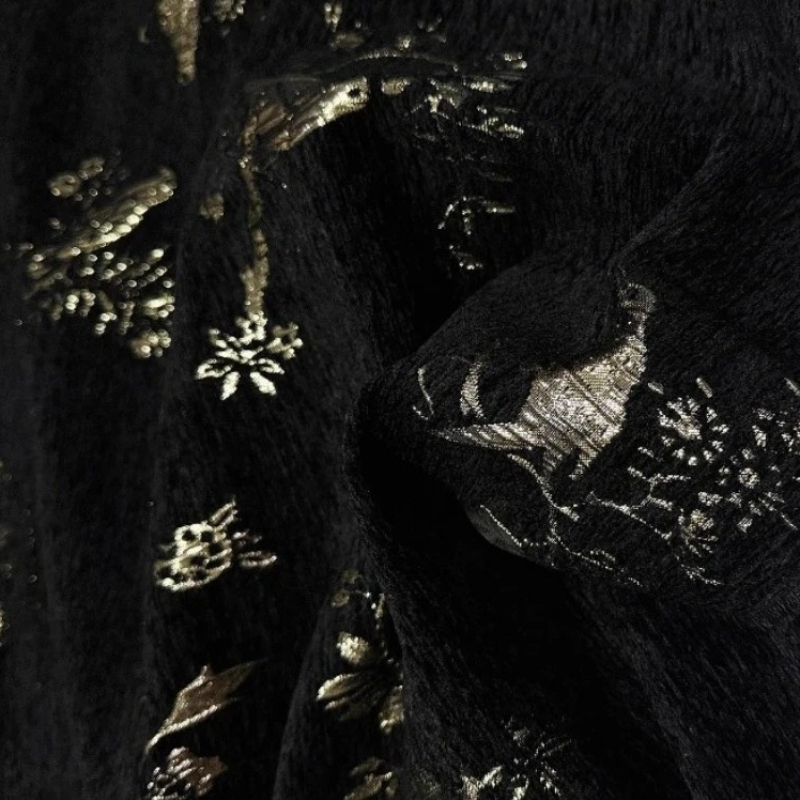 Goldfaden Chenille Jacquard ge – Home Textiles Luxury Curtains Bewertung und Preis