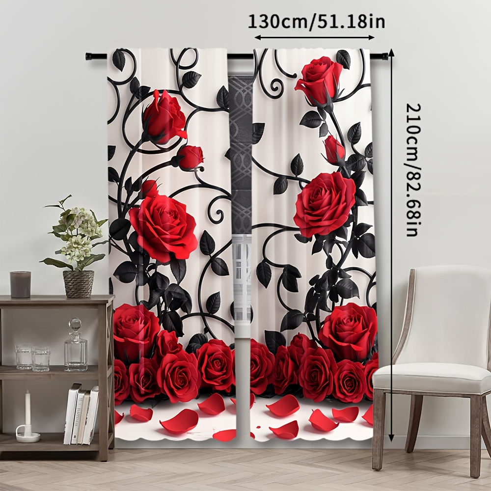 Luxuriöse Vorhänge mit rotem R – Home Textiles Luxury Curtains Bewertung und Preis