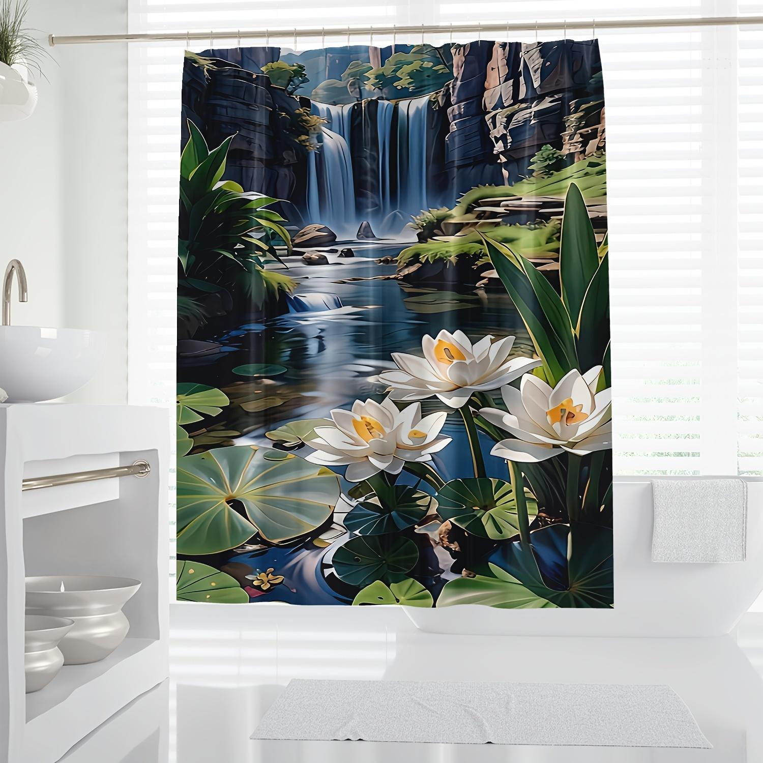 Wasserdichter Polyester-Duschv – Home Textiles Luxury Curtains Bewertung und Preis