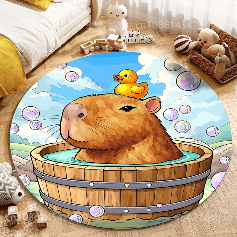 Niedlicher Capybara-Cartoon-Dr – Home Textiles Rug Bewertung und Preis