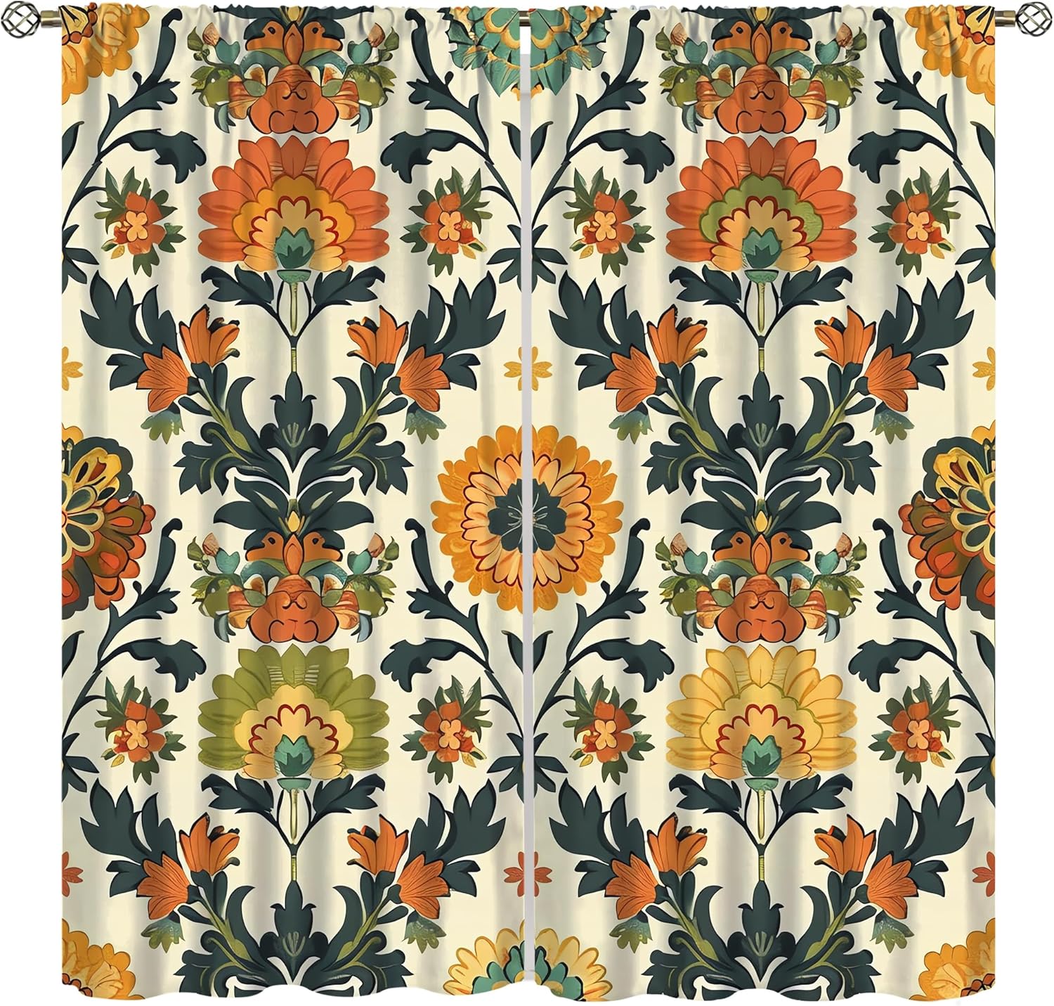 Luxuriöse Vorhänge mit Blumenm – Home Textiles Luxury Curtains Bewertung und Preis