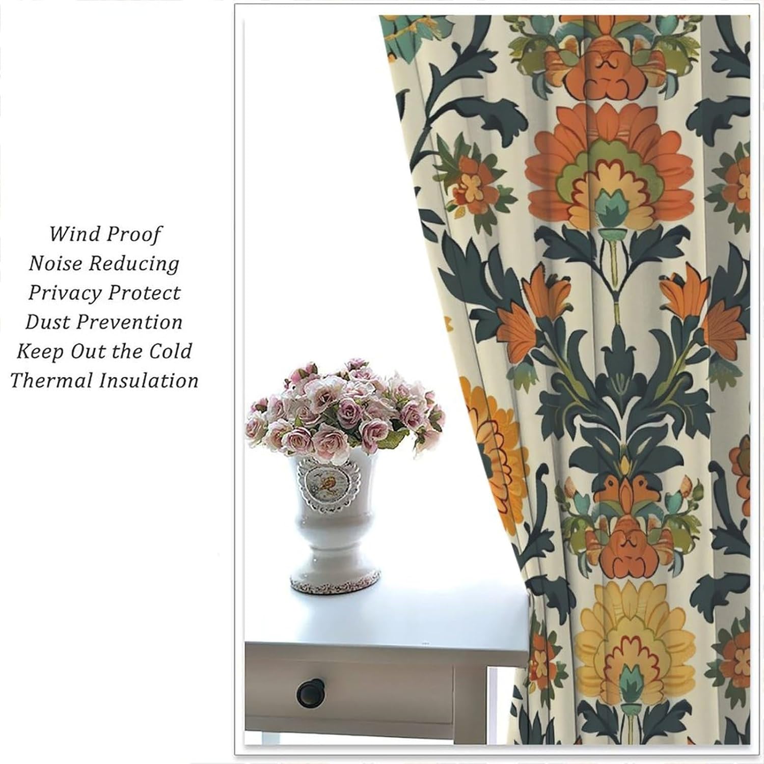 Luxuriöse Vorhänge mit Blumenm – Home Textiles Luxury Curtains Bewertung und Preis
