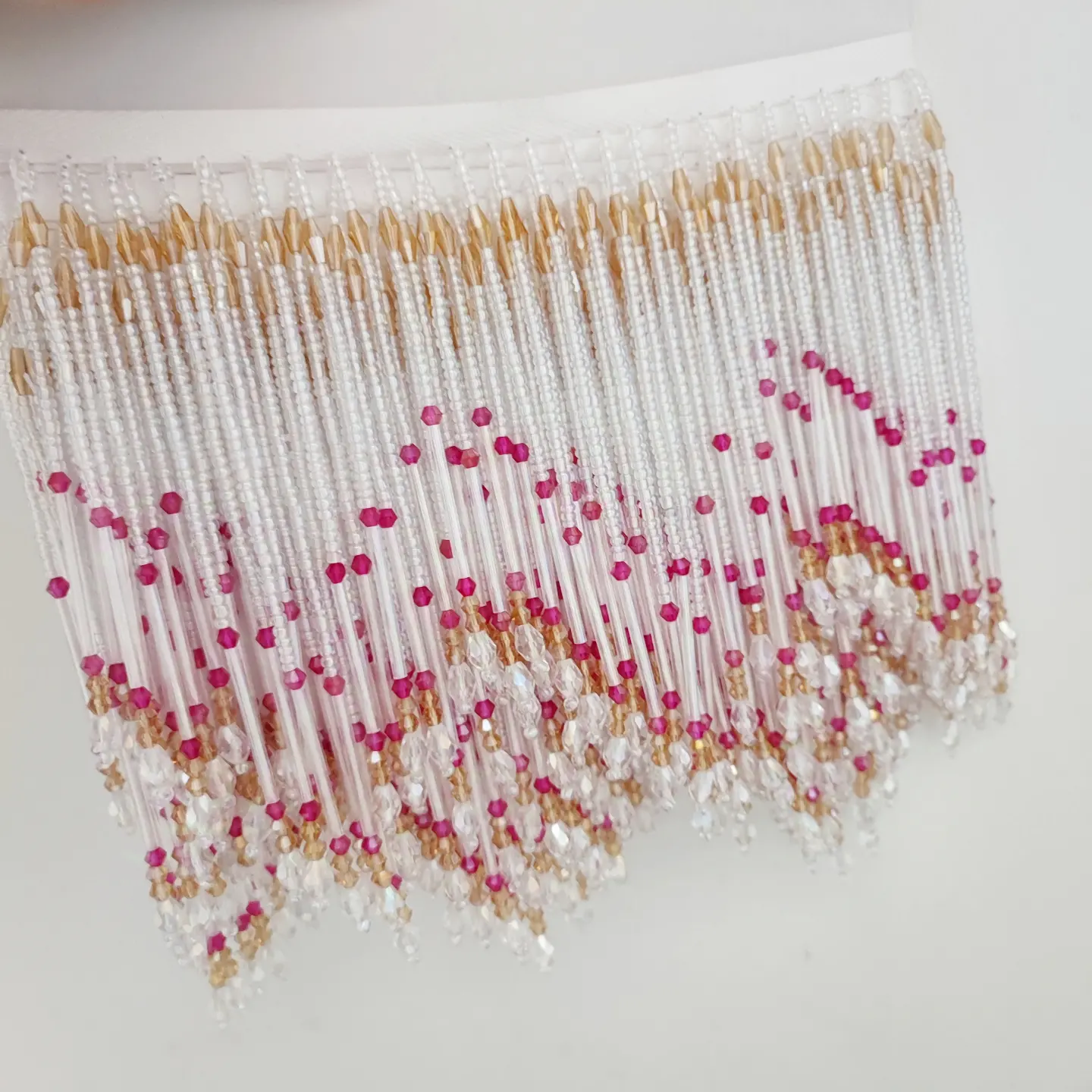 Handgefertigter Perlenfransenb – Home Textiles Luxury Curtains Bewertung und Preis