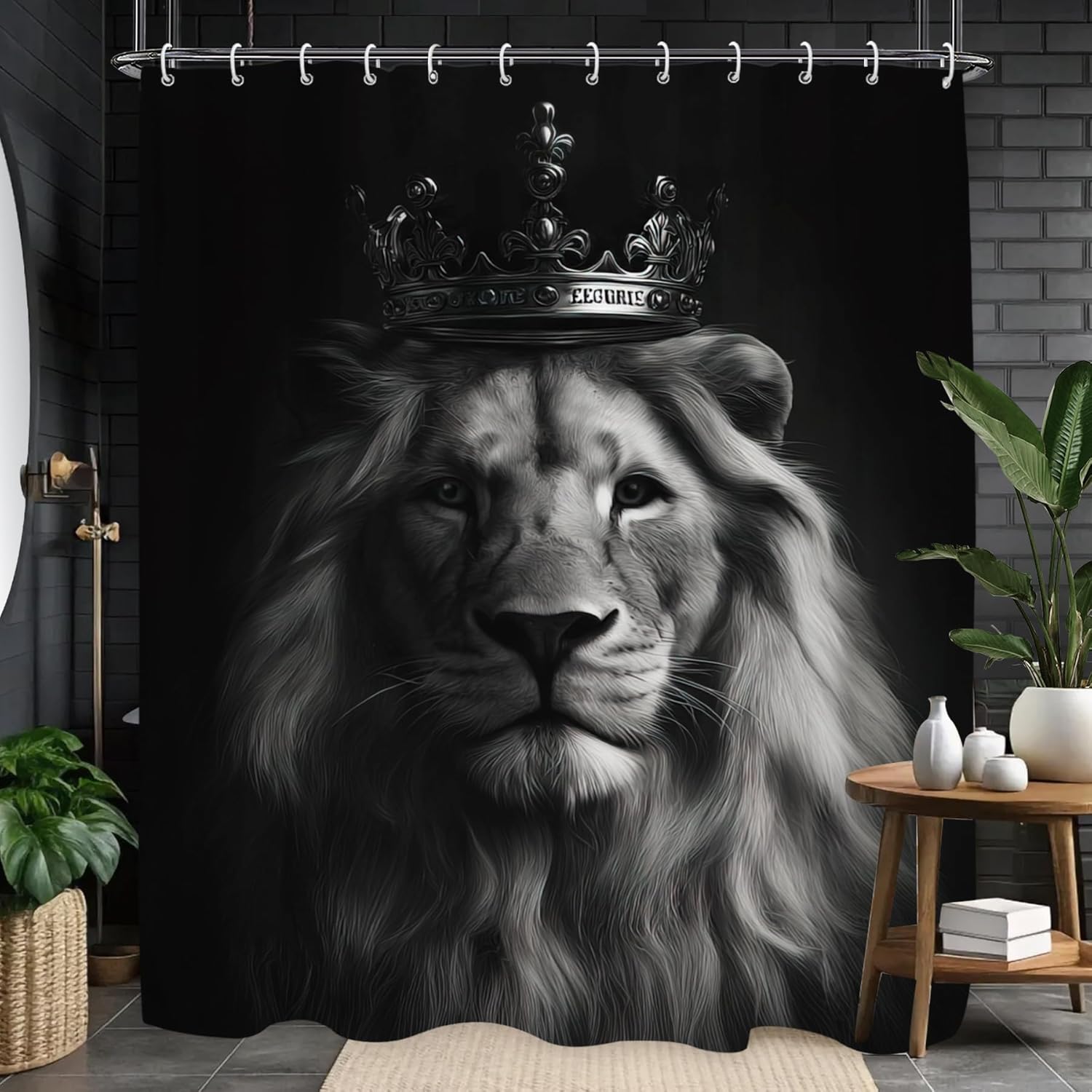 Majestätischer Löwenkönig-Kron – Home Textiles Luxury Curtains Bewertung und Preis