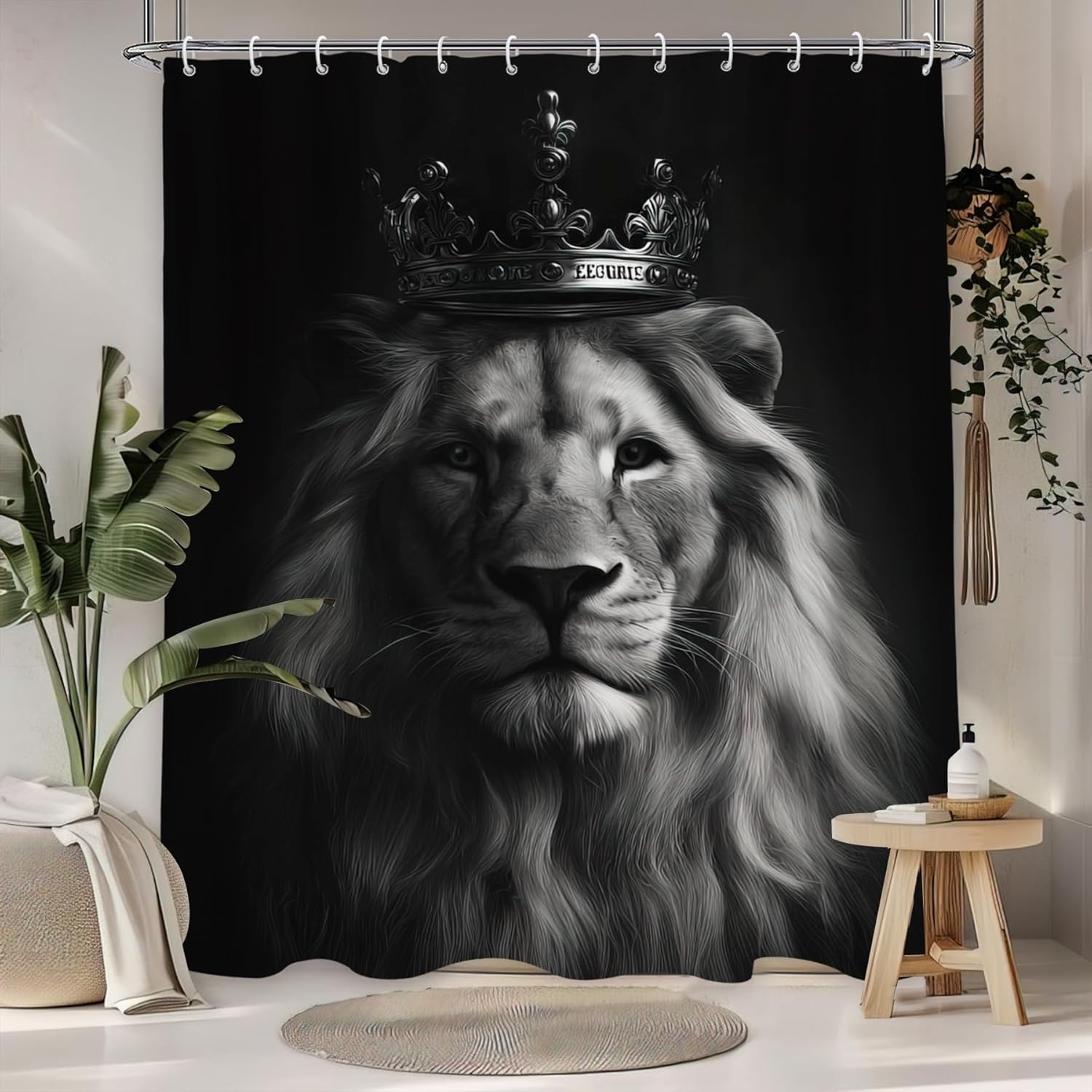 Majestätischer Löwenkönig-Kron – Home Textiles Luxury Curtains Bewertung und Preis