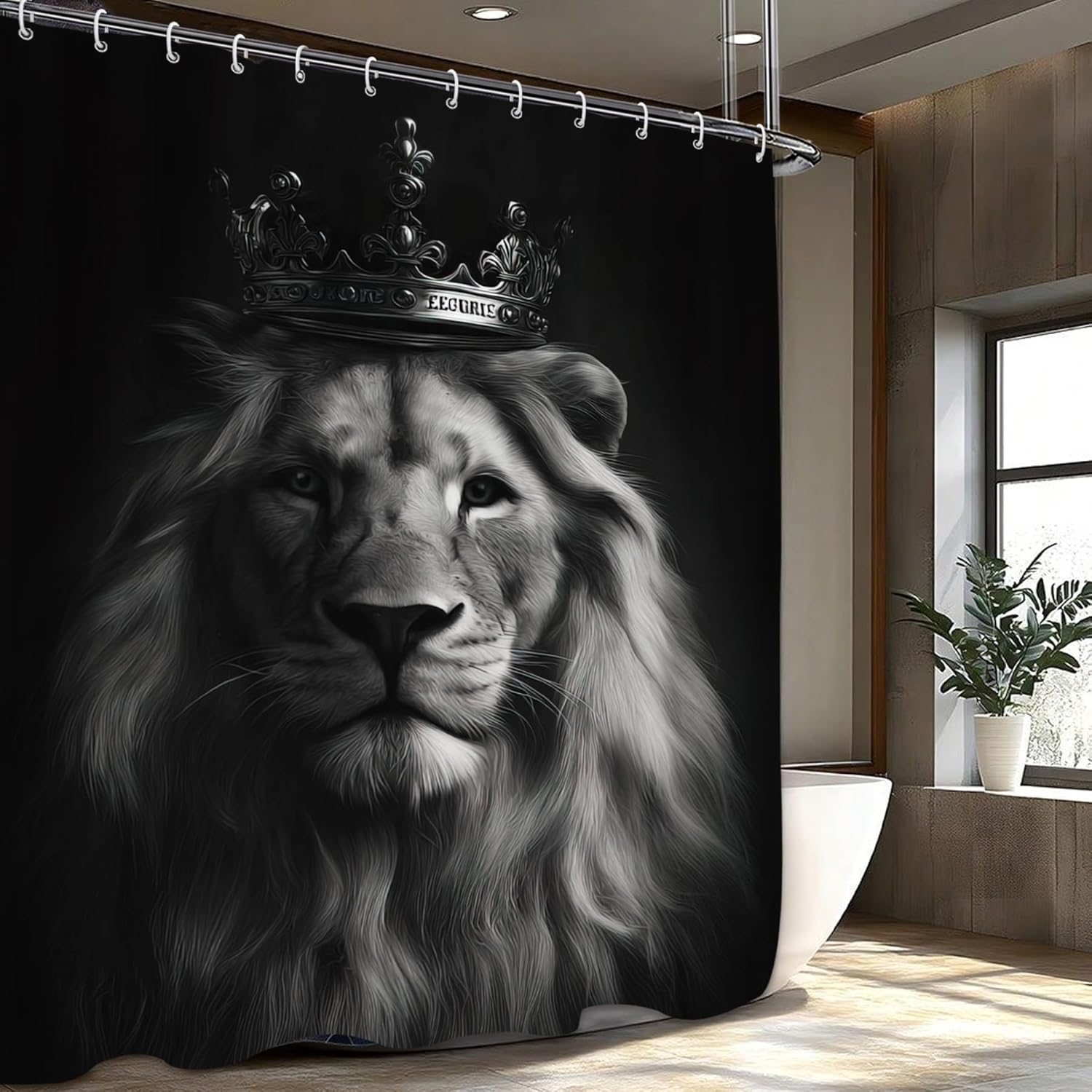 Majestätischer Löwenkönig-Kron – Home Textiles Luxury Curtains Bewertung und Preis