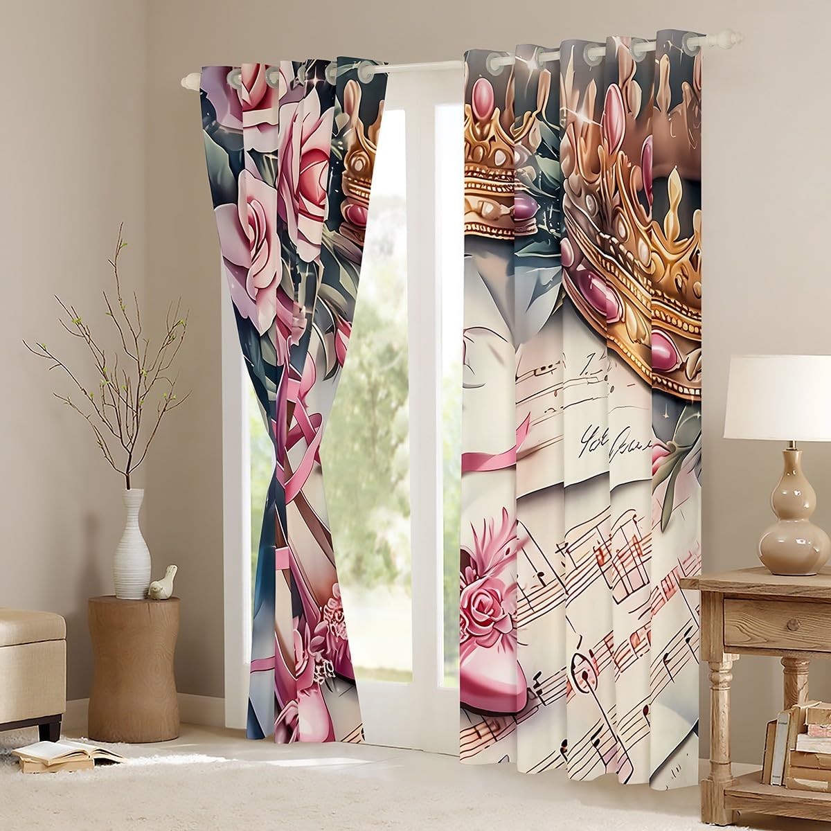 Rosa Rosen-Duschvorhang, Fenst – Home Textiles Luxury Curtains Bewertung und Preis