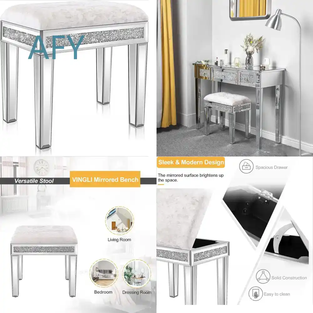 Gepolsterter Samt-Spiegelhocke – Muji Home Storage Bewertung und Preis